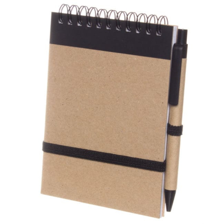 Блокнот ЕКО A6 вертикальний з ЕКО ручкою зі смугою