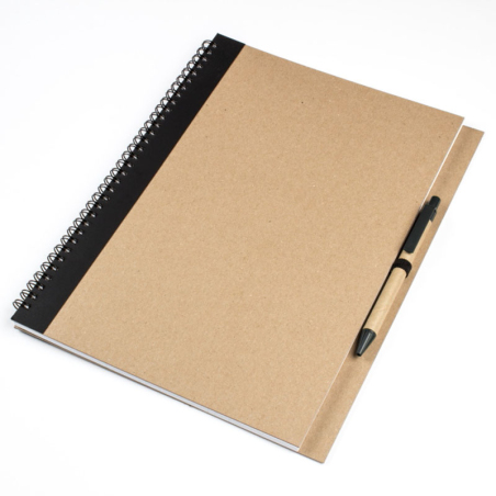 Блокнот A4 з ЕКО-ручкою із смугою 