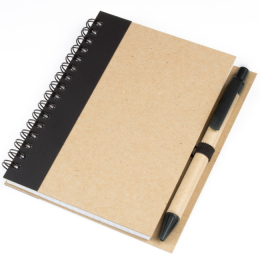 Блокнот A6 с ЭКО-ручкой с полосой