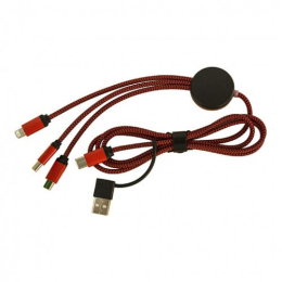 Дата кабель PULSE с подсветкой лого 3 в 1, 120 см.