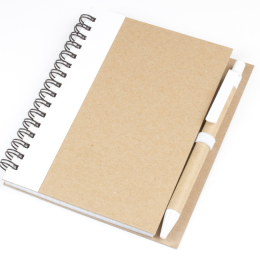 Блокнот A6 с ЭКО-ручкой с полосой