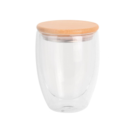 Стакан з подвійними стінками та бамбуковою кришкою Gino, TM Discover Стакан з подвійними стінками та бамбуковою кришкою Gino, TM Discover