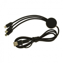 Дата кабель PULSE с подсветкой лого 3 в 1, 120 см.